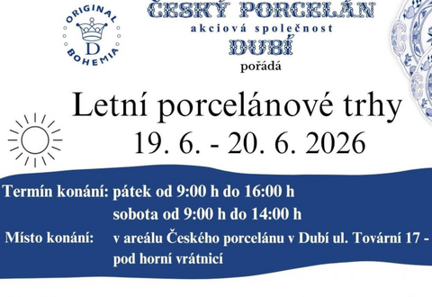 Český porcelán a.s. Vás zve na letní porcelánové trhy 