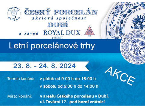 Český porcelán a.s. Vás zve na Letní porcelánové trhy